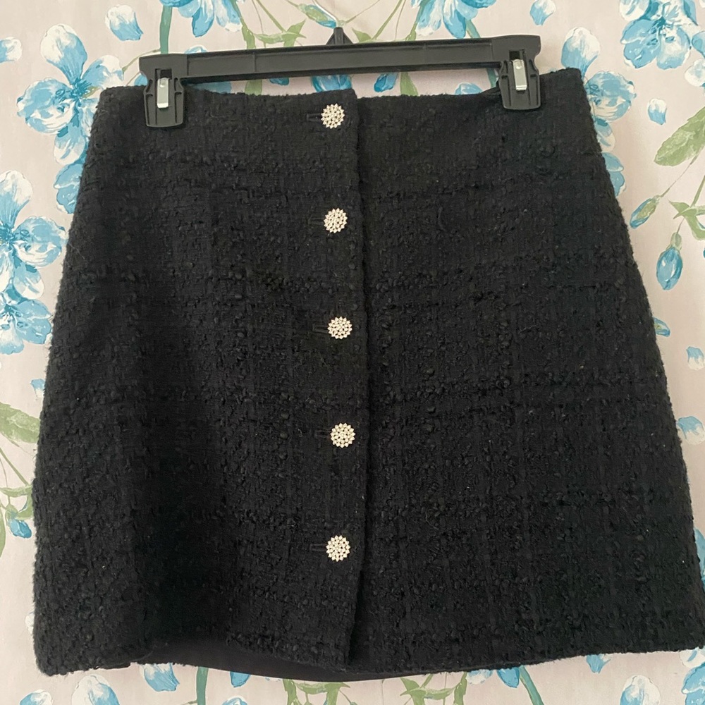 Express Boucle Embellished Button Front High Wais… - image 7